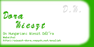 dora wieszt business card